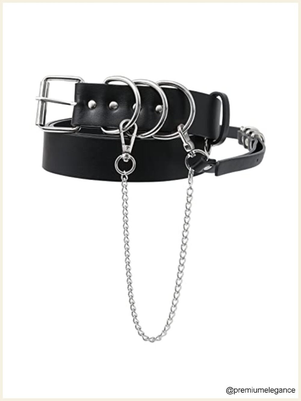 Womens PU Leather Punk Waist Belt Adjustable